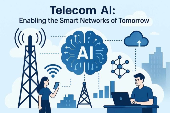 Telecom AI enabling smart wireless networks with modern infrastructure.