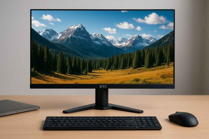 Selecting and Optimizing a KTC Monitor for High-Performance Viewing and Productivity KTC monitor on desk with vibrant display and productivity setup.