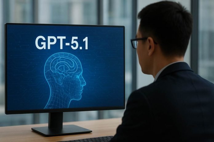 Abstract neural network visualization representing DeepSeek GPT-5.1 AI model.