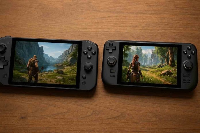 Legion Go vs Steam Deck: Choosing the Right Handheld Gaming Device Legion Go and Steam Deck side-by-side gaming comparison.