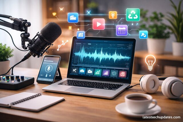 AI tools for podcast marketing and content repurposing setup