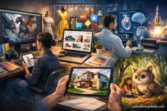 Practical applications of text-to-image AI tools in various industries