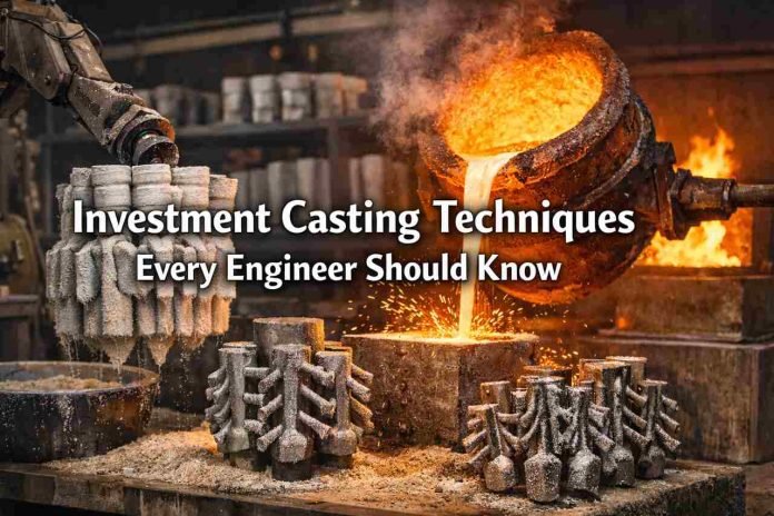 Investment Casting Techniques Every Engineer Should Know Molten metal poured into ceramic mold during investment casting process