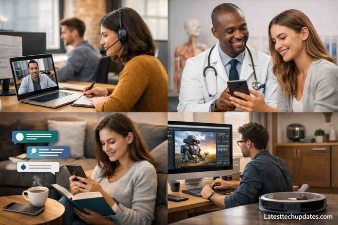 Real-life use cases of ChatGPT in work, healthcare, education, and creative design.