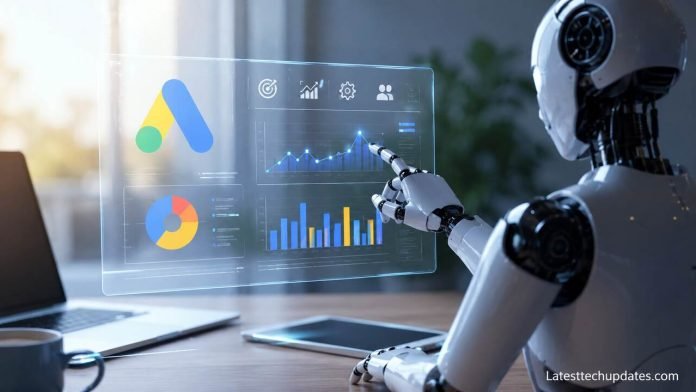 AI Tools for Google Ads Campaigns: Improve Targeting, Automation, and Conversion Performance AI-powered Google Ads campaign dashboard with automation and analytics