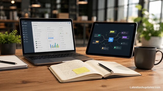 AI-powered project management workspace with smart notes integration